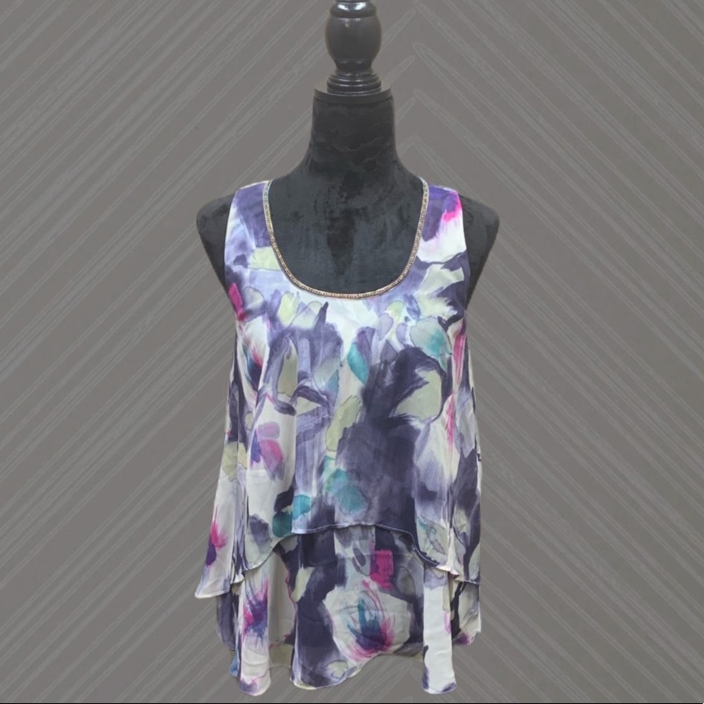 Jennifer Lopez Floral Sleeveless Top